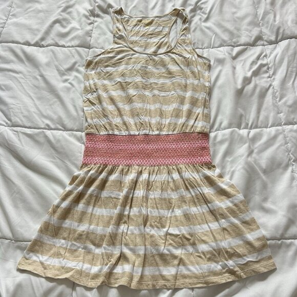 Lilly Pulitzer Dresses & Skirts - Lilly Pulitzer Dress Womens Small Beige White Sleeveless Racerback Tank Tunic